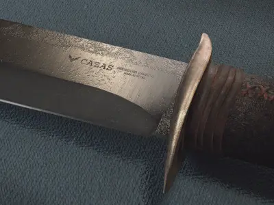 Hunting Knife Low-poly 3D model purchase