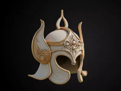 Stylized Persian Helmet - Pearl Dervish 3D print model