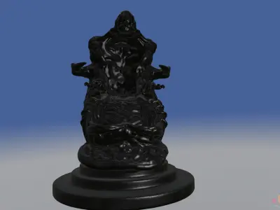 Giger Style  Sci-fi Cockpit Chair 3D model