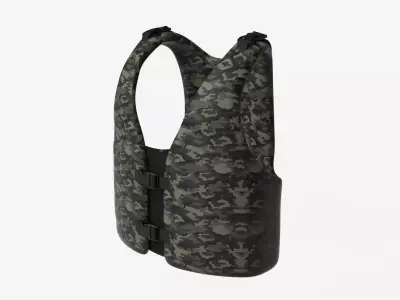 Camouflage vest 3D model