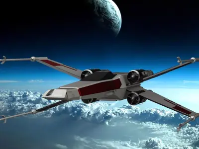 Xwing fighter 3D print model