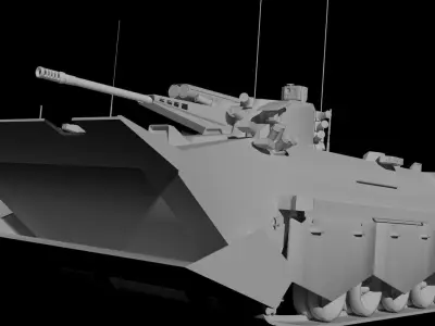  BMMP-1 amphibious infantry fighting vehicle 3D model