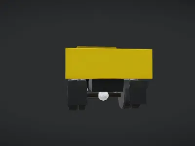 yellow dump truck 3D model