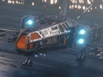 Spaceship Free 3D model by jazoone