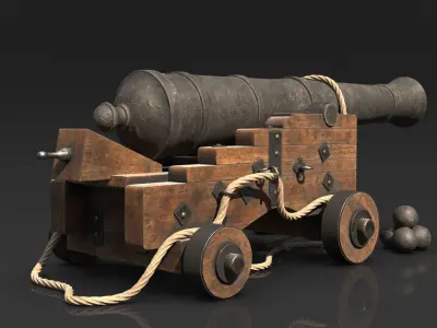 Medieval Gun 3D model