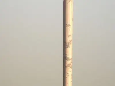 Game Ready Pitchfork 3 spikes Farming Tool PBR Low-poly 3D model