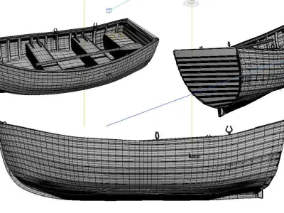 row boat 3D model purchase