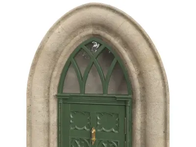 Entrance classic door 122 3D model
