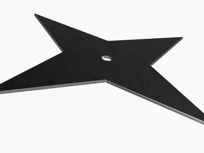 Shuriken ninja throwing knife 09 3D model