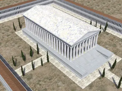 Greek Temple 3D model buy