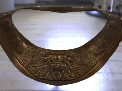 Lion neck armor baroque detail 3D model