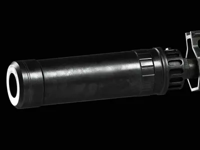 KGM R556A2 Suppressor 5 56 Low-poly 3D model