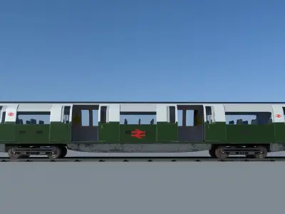 Subway metro train carriage 3D model