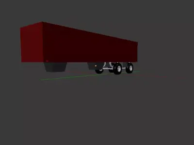 Custom Dump Semi Trailer Free 3D model
