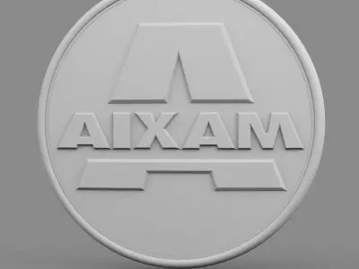 aixam logo 3D model by 3dlogoman