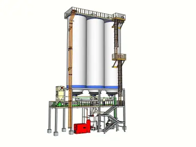 industrial tank factory industry storage equipment 3d model 3D model