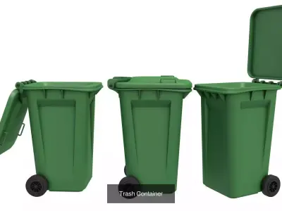 Trash Container collection 3D Model Pack