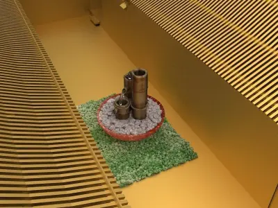 Chinese courtyard house Siheyuan 3D model