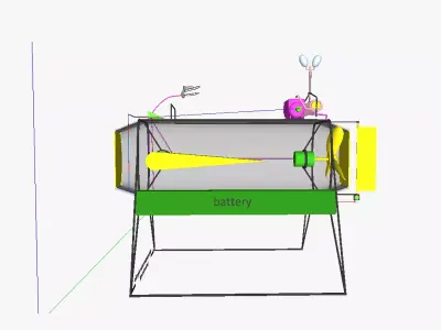 PCBU device with wires 3D model