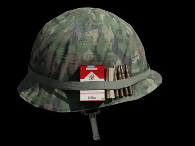 Military Helmet Low-poly 3D model order