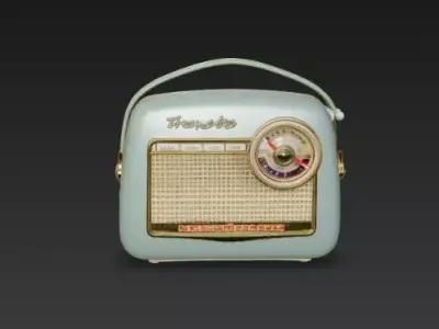 Radio portatil retro transita 3D model
