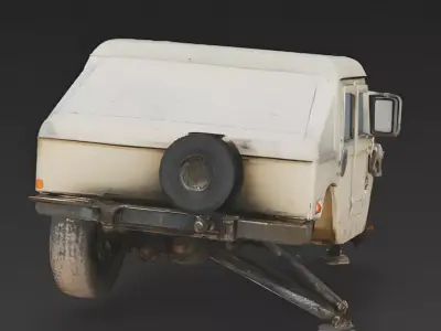 Post-War Tactical Humvee 3D Model Low-poly 3D model