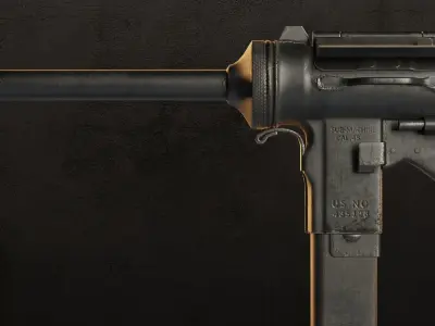 M3 Grease Gun Low-poly 3D model purchase