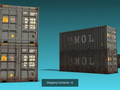 Shipping Containers 3D Model Pack