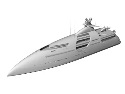 100 Meter Mega Yacht 3D model