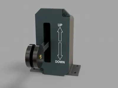 A320 Landing Gear Lever Low-poly 3D model