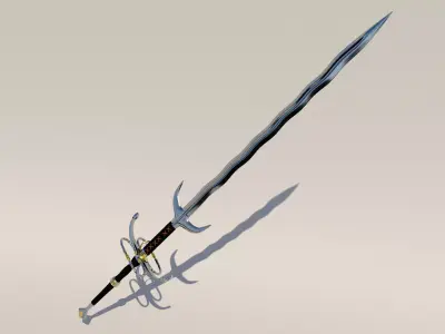 two-handed flamberg 3D model