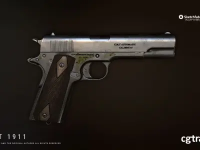 Colt 1911 Low-poly 3D model order