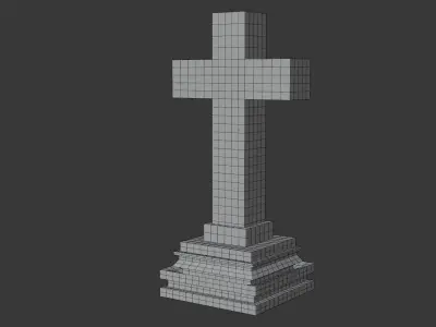 Cross 3D Object Asset Low-poly 3D model