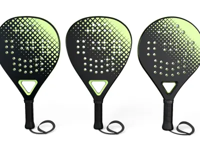 Padel Tennis Rackets  3D model
