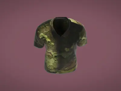 Military Outfit - T-shirt Low-poly 3D model shop