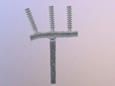 Electric pole Low-poly 3D model purchase