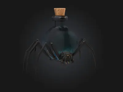 Arachnid Elixir  Venomous Power in a Vial 3D model