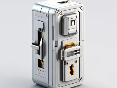 SciFi Secure Storage Container Low-poly 3D model