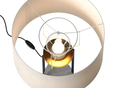 West Elm - Industrial Outline Table Lamp 3D model