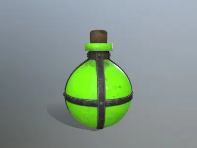 potion bottle Low-poly 3D model purchase