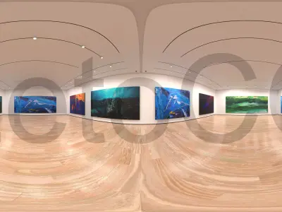 HDRI - Art Museum Gallery Interior 1c Texture