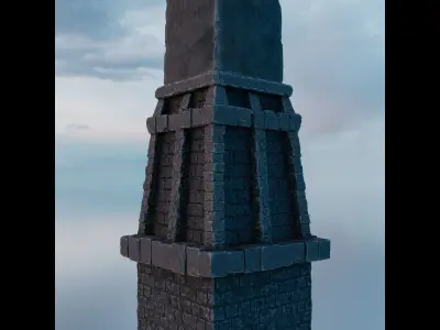 Medieval Castle Structure - Tower C 3D model