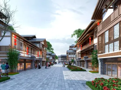 Chinese architecture Low-poly 3D model purchase
