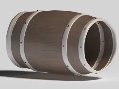 Barrel wooden 3D model buy