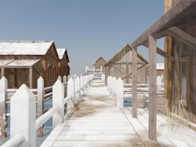 Winter Harbor Village 3D model