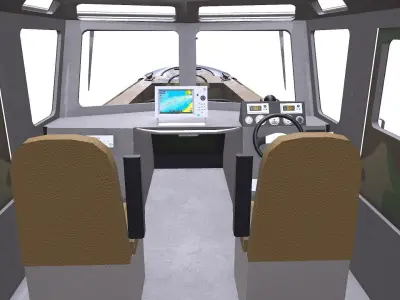 Patrol Boat Low-poly PBR Low-poly 3D model