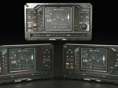 control panel 3D model 3