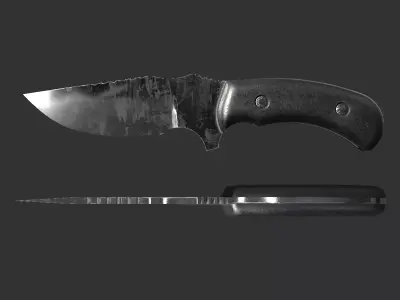 Game and VR-AR Ready Knife  Low-poly 3D model