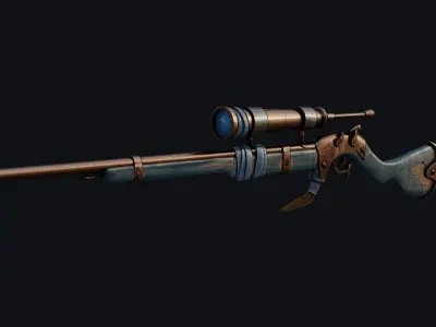 Sniper rifle Free low-poly 3D model