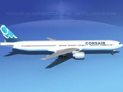 Boeing 777-300 Corsair  3D model